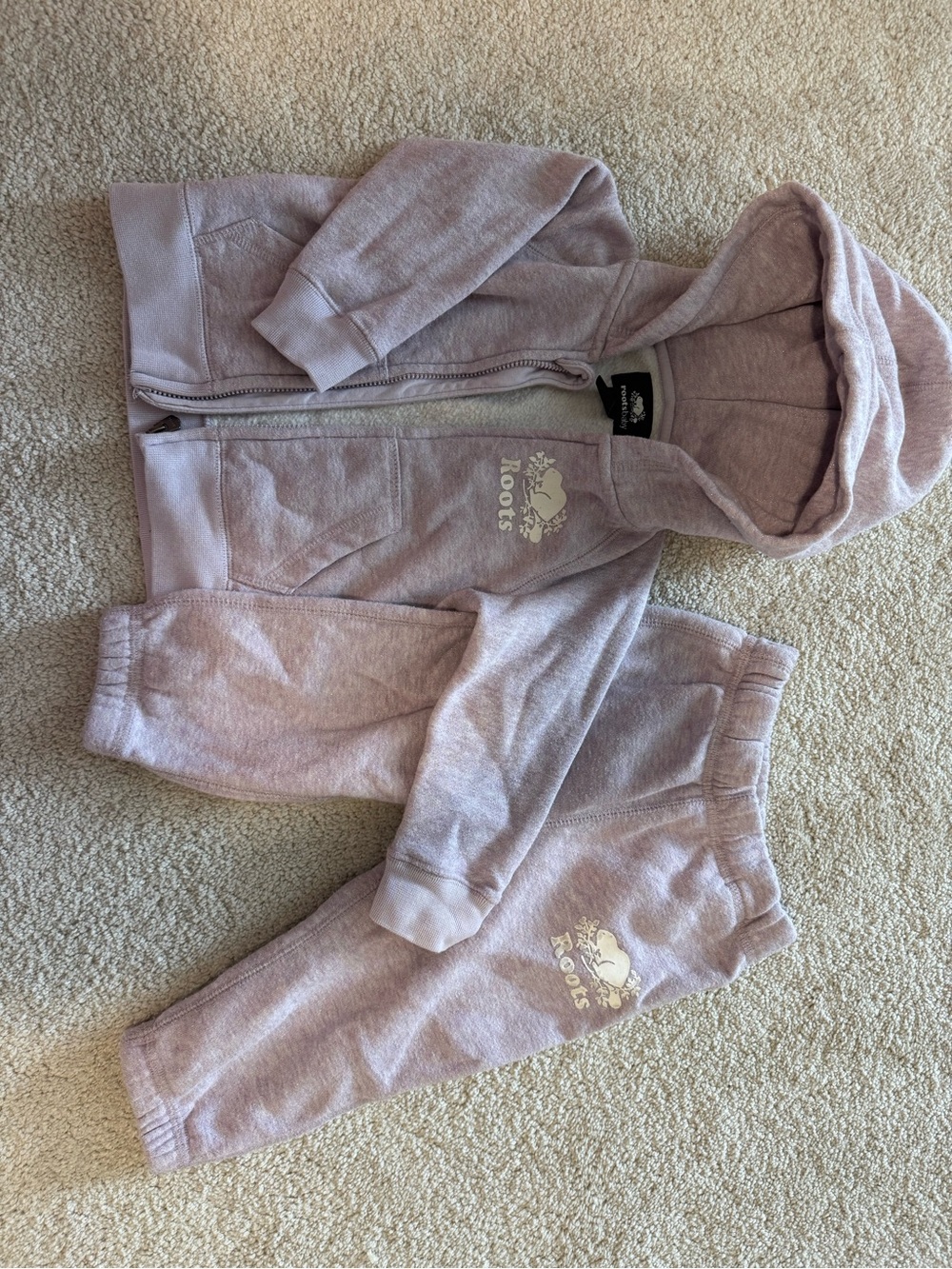 Roots Kids Lavender Zip Hoodie & Joggers Set